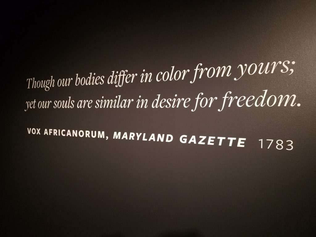 Quote from African American museum