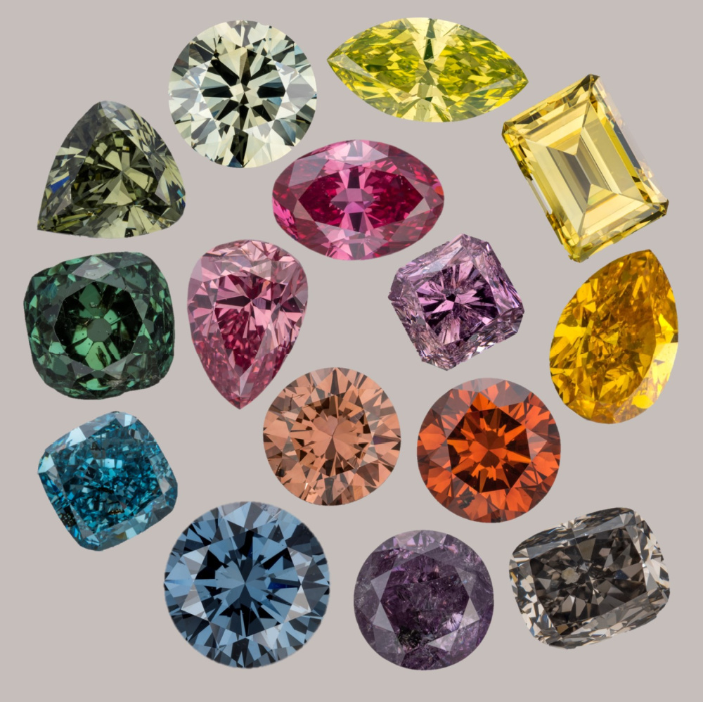 Fancy graded diamonds